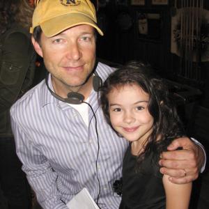 Director George Newbern and Merit on set of Specifically