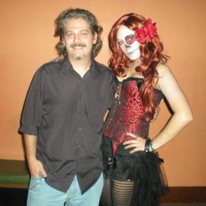 Heather Dorff at the 2011 Chicago Horror Film festival with Director Jeff Lyon.
