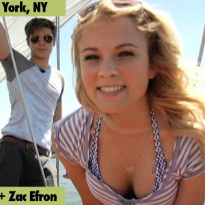 Lenay and Zac Efron sailing in NYC for MTV