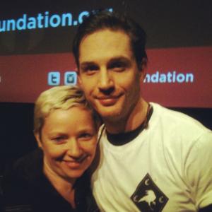 WITH TOM HARDY. SAG EVENT. NOELLE MAURI
