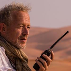Dirk filming in the Rub al-Khali desert of Saudi Arabia