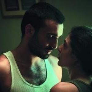 Razane as Anahit with Syrus Chahidi (as Aram) in the feature film 