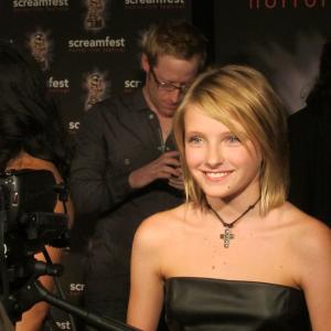 Gianna LePera being interviewd at Screamfest 2011 for the Premier of Vamperifica