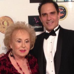 Andrew Koss and Doris Roberts at Cinerockom International Film Festival in Beverly Hills, CA.