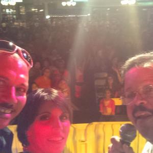 Here I am doing a Selfie on stage. I'm on the right. Gina Francica is in the middle. I don't recall the other gents name.