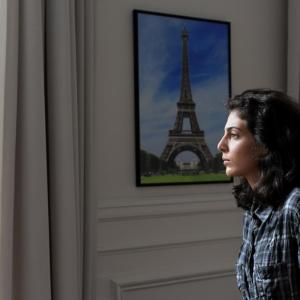 Razane as Anahit in this still from the set of Une histoire de fou dont tell me the boy was mad by Robert Guediguian