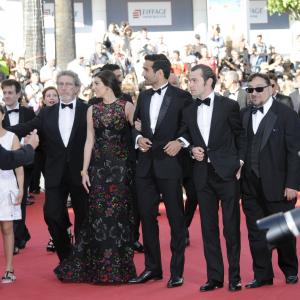 Razane arriving with the Dont tell me the boy was mad team at its premiere at the Cannes Film Festival 2015