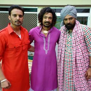 On the set of Punjabi movie shareek 2015