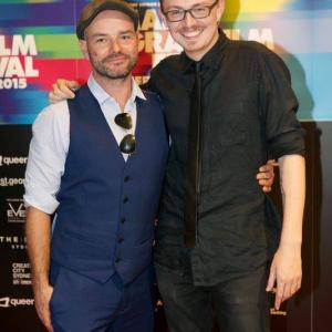 Jonnie Leahy and Adrian Powers at the Australian premiere of 'Skin Deep' (2014) at the 2015 Mardi Gras Film Festival.