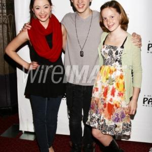 Hailey Osag Brandon Tyler Russell and Mandalynn Carlson on World Malaria Day Press Conference And Awareness Event at the Pantages Theater Hollywood CA on April 25 2012