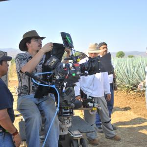 Producer Dankmar Garcia on location of Tequila in 2008. Also DIT. The camera was full body SI-2K from Silicon Imaging.