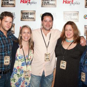 Director Leigh Stewart with producers at Film Fest in Nashville