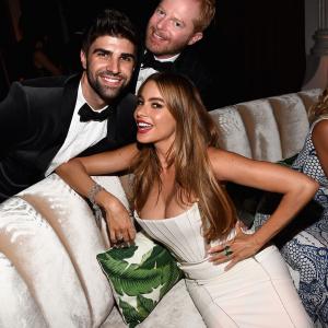 Justin Mikita Tyler Ferguson and Jesse Tyler at event of The 66th Primetime Emmy Awards 2014