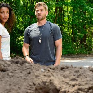 Still of Mike Vogel and Kylie Bunbury in Under the Dome (2013)