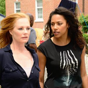 Still of Marg Helgenberger and Kylie Bunbury in Under the Dome (2013)