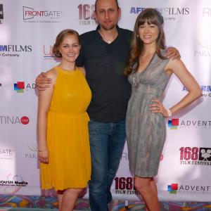 Marianne Haaland Lukas Colombo and Colleen Trusler at the 168 Film Festival Haaland Colombo and Trusler were all nominated for awards at the festival