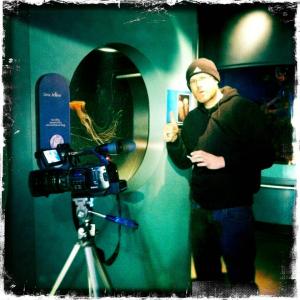 filming a project for the long beach aquarium