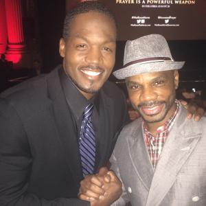 TC Stallings at a screening of War Room with Kirk Franklin