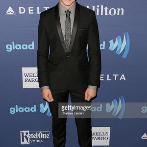 BEVERLY HILLS, CA - MARCH 21: Actor Gavin Macintosh arrives at the 26th annual GLAAD media awards at The Beverly Hilton Hotel on March 21, 2015 in Beverly Hills, California.
