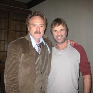 on the set of The Good Guys with Bradley Whitford