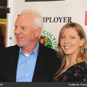 Kristina Linder and Malcolm MacDowell at 'The Employer' premiere, Los Angeles 2012