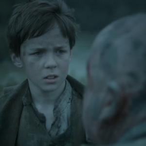 Oscar Kennedy with Ray Winstone in Great Expectations