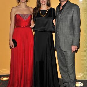 Angelina Jolie, Zana Marjanovic and Goran Kostic at event of In the Land of Blood and Honey (2011)