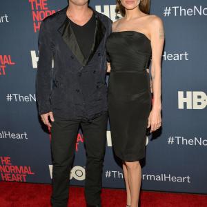 Brad Pitt and Angelina Jolie at event of The Normal Heart 2014