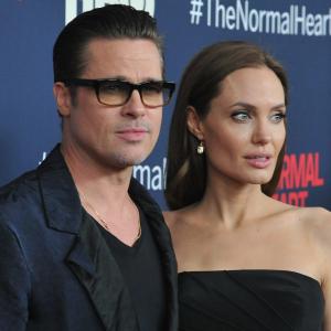 Brad Pitt and Angelina Jolie at event of The Normal Heart 2014