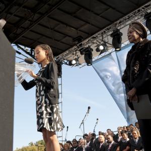 Amandla Stenberg and Cicely Tyson at the Martin Luther King, Jr. Memorial Dedication - October 16, 2011