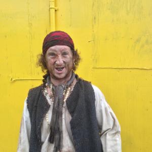 Pirate 2 Kyle Mitchell on the set of Beethovens Treasure Tail  2013