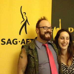 K Harrison Sweeney with producer Erica Sklar at the 2015 SAGAFTRA Awards
