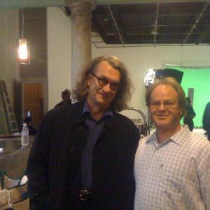 K Harrison Sweeney with Wim Wenders between takes during 8 Person to Person