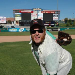 K. Harrison Sweeney at Isotopes Park in Albuquerque, New Mexico