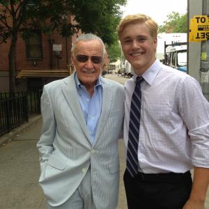 Charlie DePew with creator of The Amazing Spider-Man, Stan Lee