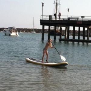One of Emily's favorite hobbies... paddle boarding...