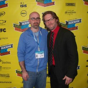 Miles Doleac with director and longtime friend Nate Meyer at the world premiere of See Girl Run South X Southwest 2012