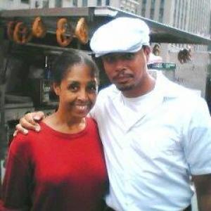 Dolores Winn and Terrence Howard on the set of Fighting