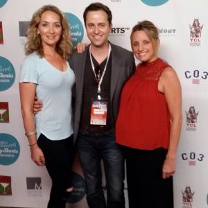Lauren Rubin, Giorgio Litt and Christina Myhr at the Hollyshorts Film Festival.