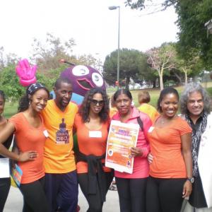 Men's Breast Cancer Walk with Malika Blessing of And...Action! Arts and Dr. Lee
