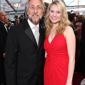 At the 2009 Academy Awards. Photographed with Neil Portnow, President of the Grammy Association.