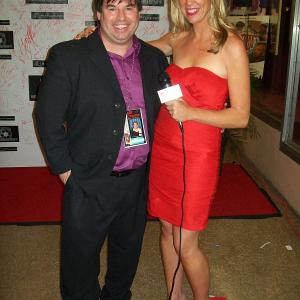 Ron Podell during a red carpet interview before the premiere of The Wave a short film he wrote AOF Film Festival 2011