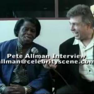 Legendary musician James Brown aka The Godfather of Soul and Pete Allman
