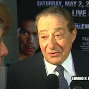 Bob Arum (Founder and CEO of renowned professional boxing promotion company Top Rank) and Pete Allman