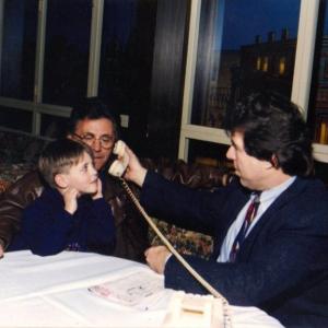 Singer Frankie Valli (The Four Seasons), his son and Pete Allman