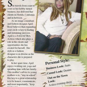 April Deshaynior does a feature with Ice cream magazine about her role in the wifes of tampa's webseries.