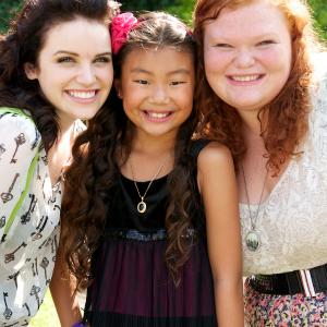 Victoria Grace with Glee Project Cast members  Lindsay Pearce and Hannah McIalwain