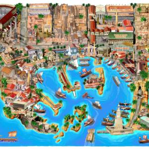 David H Swinglers master plan layout map for Cleopatras Alexandria theme park to be built outside Alexandrian Egypt opening in 2019