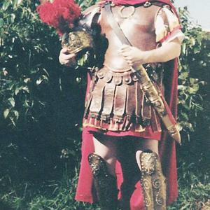 David H Swingler in 1974 wearing his full Roman Centurion armour The breastplate is the oncamera prop worn by Stephen Boyd in the 1962 Paramount epic film Fall of the Roman Empire the sword of John Hurt in BBCs I Claudius