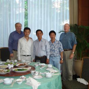 With Theme Park designer Bob MacDonald and high Gov official in Cambodia